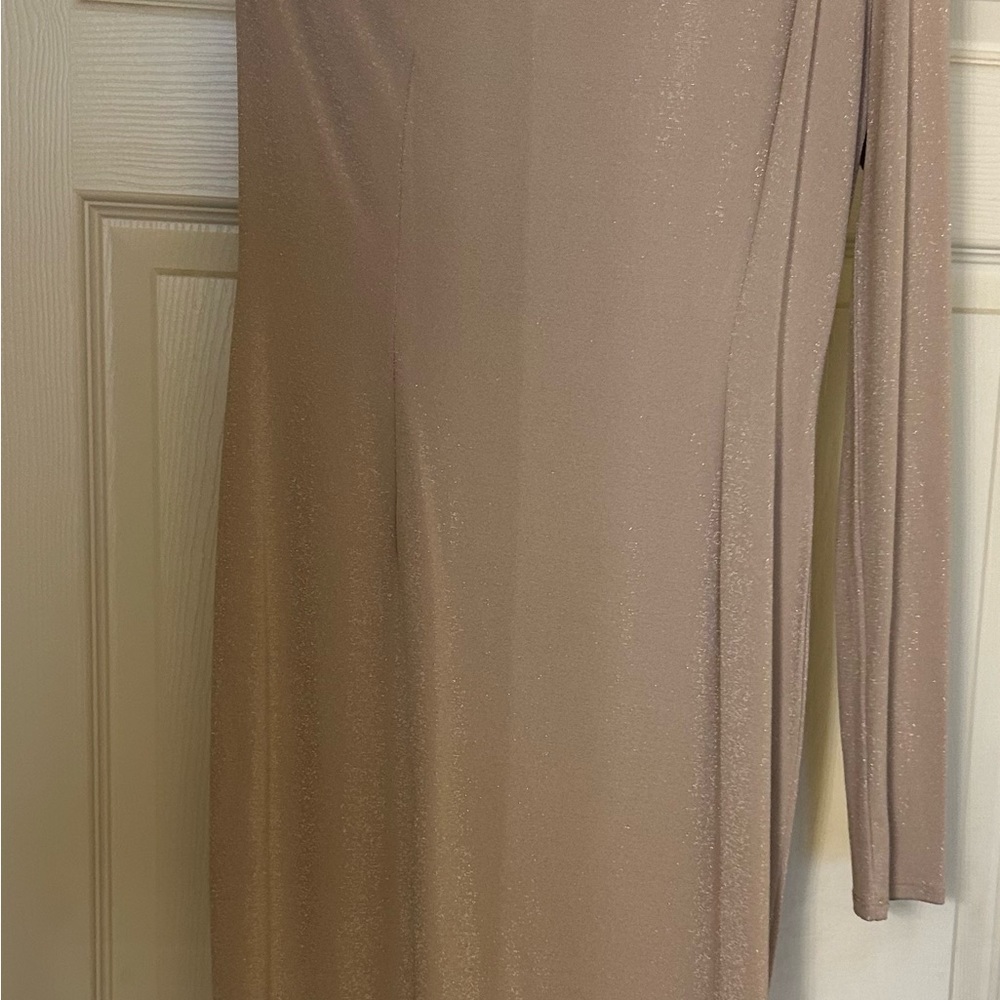 BCBGMAXAZRIA semi sparkly light pink semi formal dress. - Picture 2 of 4